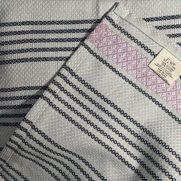 Luxurious Thick European Tea/Guest Towels Cotton Portugal Set 2 Pink/Charcoal - Picture 5 of 6